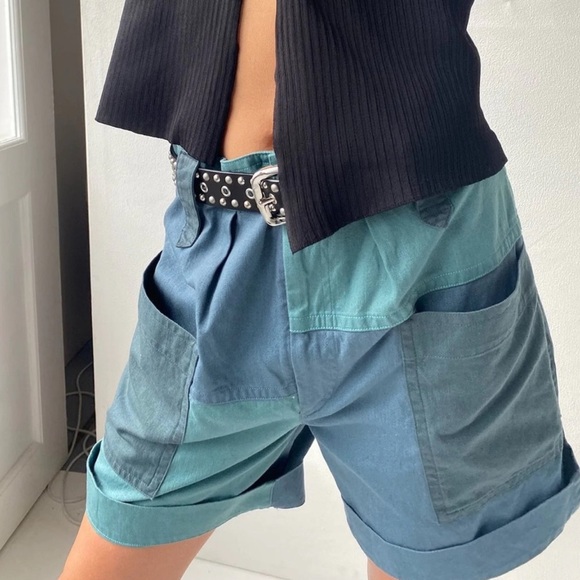 Isabel Marant Pants - Isabel marant kalerna patchwork knee length shorts